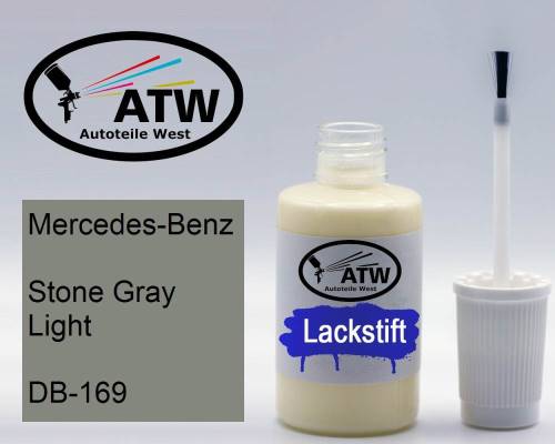 Mercedes-Benz, Stone Gray Light, DB-169: 20ml Lackstift, von ATW Autoteile West.